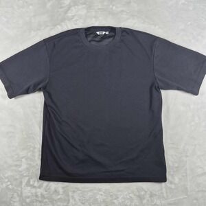 Uniqlo Airism T-Shirt Men's Large Black Oversized Tee Comfort Short Sleeve